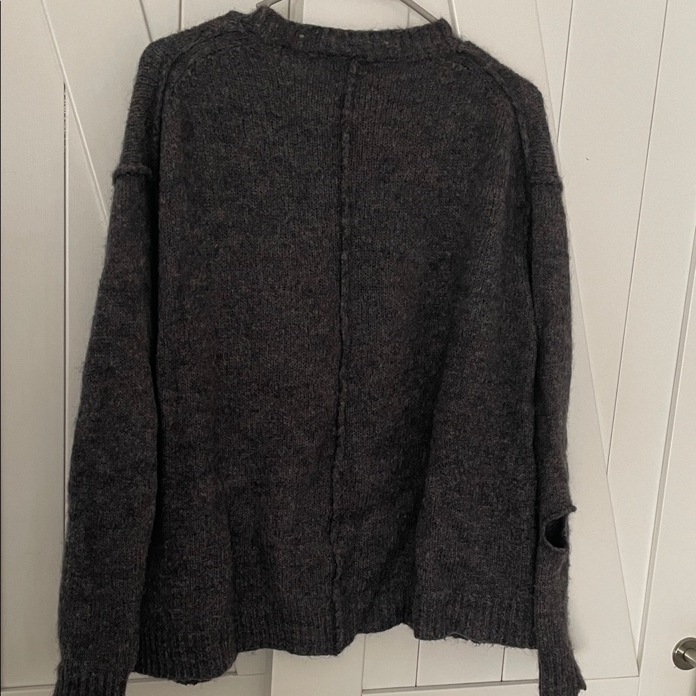 Isabel Marant Etoile Distressed Gray Sweater 38 Fits MEDIUM - Picture 8 of 9